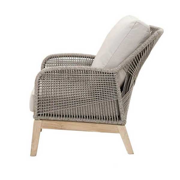 Outdoor Braid and Rope Heigh Back Chair, Lazy Chair, Rest Chair, Easy Chair, Ocassional Chair - Azure