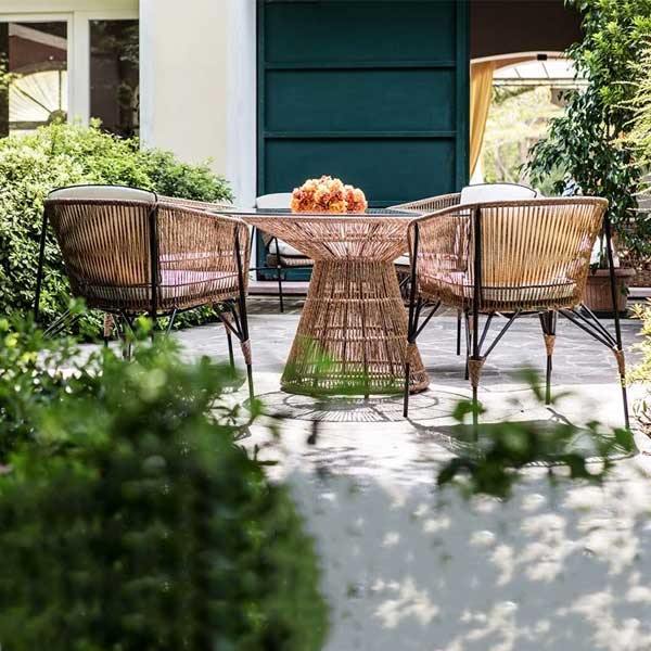 Outdoor Braided & Rope Coffee Set - Lodz 