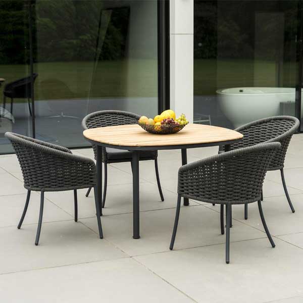 Outdoor Braided & Rope Coffee Set - Oval