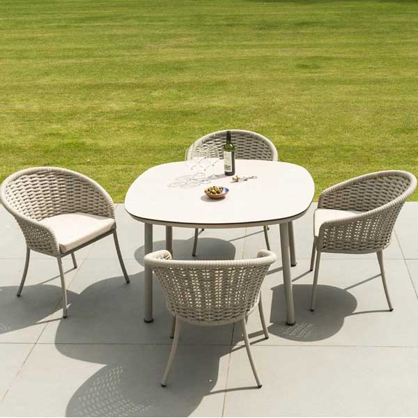 Outdoor Braided & Rope Coffee Set - Oval