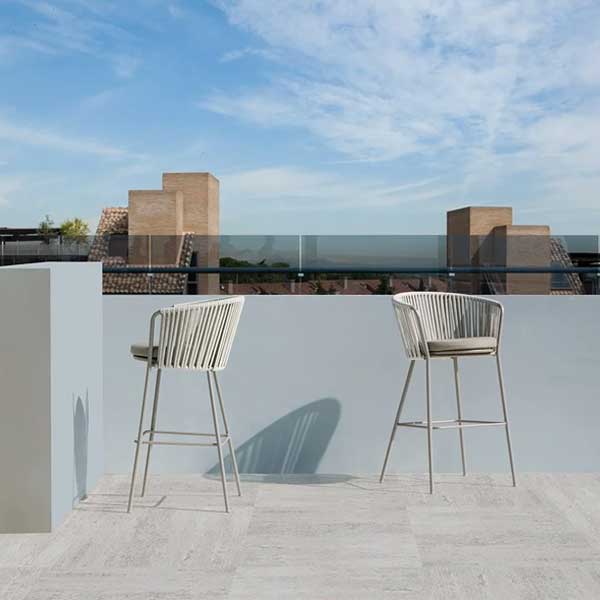 Outdoor Braided, Rope & Cord Bar Chair - Deck