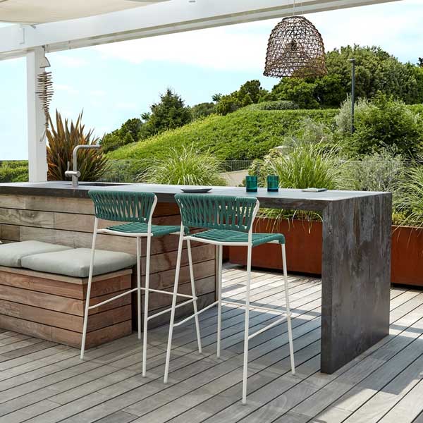 Outdoor Braided, Rope & Cord Bar Chair - Marcello