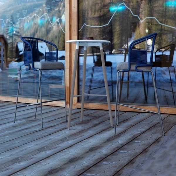 Outdoor Braided, Rope & Cord Bar Chair - Marco