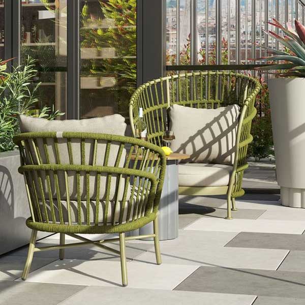Outdoor Braided & Rope Coffee Chair - Vapore Pro Active