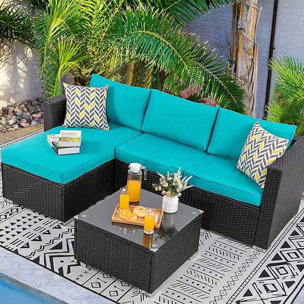 Outdoor Wicker Sofa - Knight