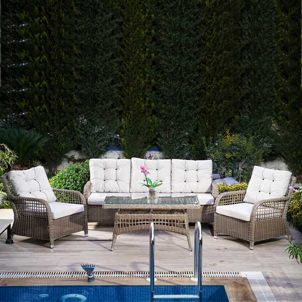 Outdoor Furniture - Wicker Sofa - Syeneo