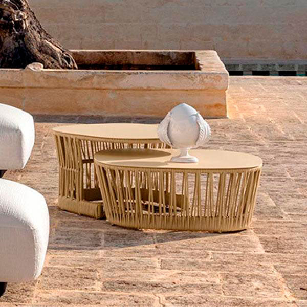 Outdoor Furniture Patio Braid & Rope Coffee Table & Center Table - Cliff