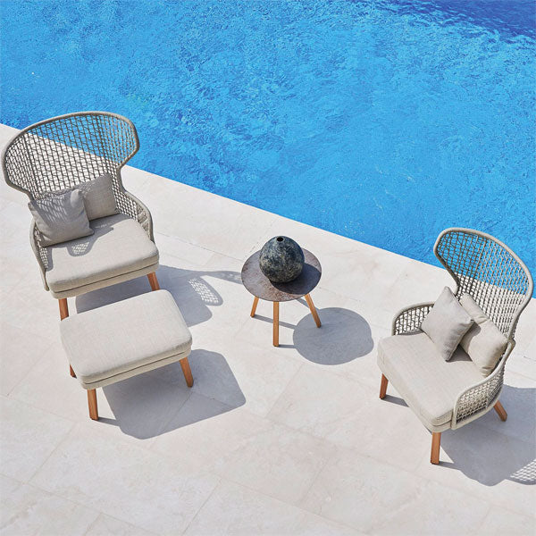 Outdoor Braid and Rope Heigh Back Chair,Lazy Chair, Rest Chair, Easy Chair, Ocassional chair - Parallel-North