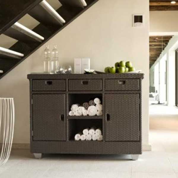 Outdoor Wicker Cabinet - Choco Prime