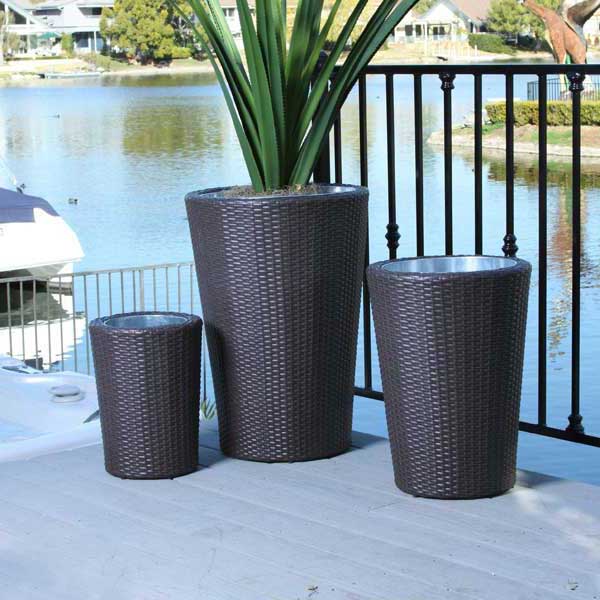 Outdoor Wicker Planter - Hanovia