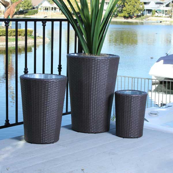 Outdoor Wicker Planter - Hanovia