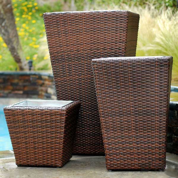 Outdoor Wicker Planter - Pashto