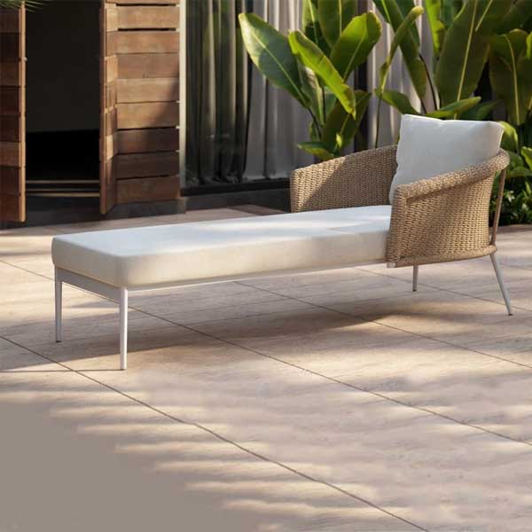 Outdoor Wicker Sun Lounger - Bella Prime