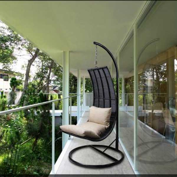 Outdoor Wicker Swing with Stand - Equator
