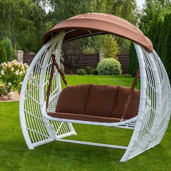 Outdoor Wicker Two Seater Swing - Oceanic