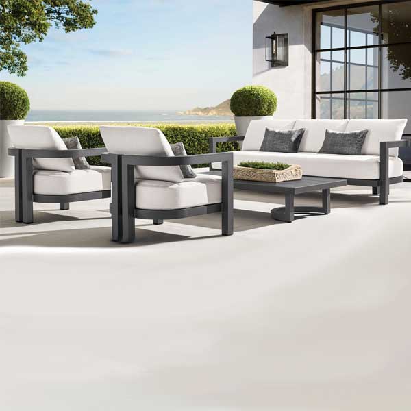 Outdoor Wood Aluminum - Sofa Set - Lectus