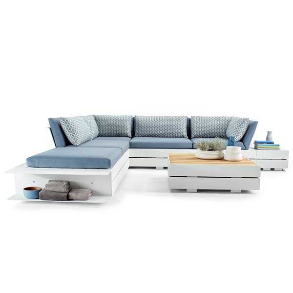 Outdoor Wood & Aluminum - Sofa Set - Pandora