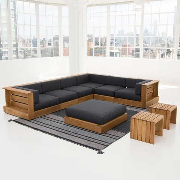 Outdoor Wood - Sofa Set - Coran