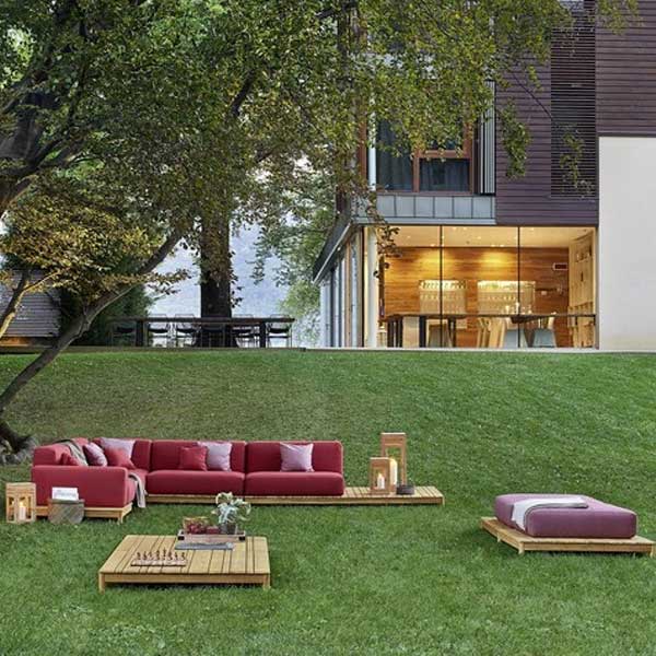 Outdoor Wood - Sofa Set - Alessan
