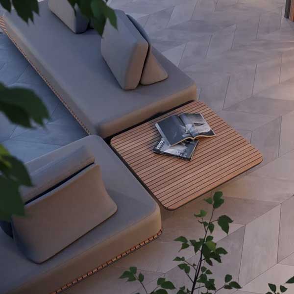 Outdoor Wood & Aluminum - Sofa Set - Morgan