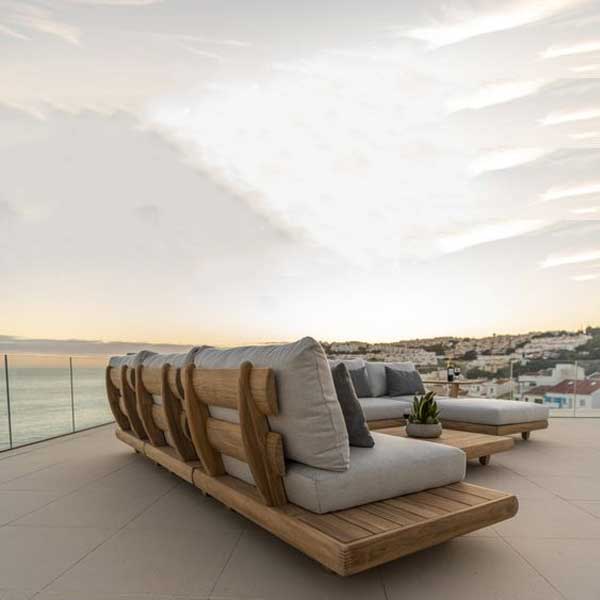 Outdoor Wood - Sofa Set - Nixien