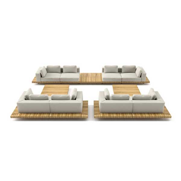 Outdoor Wood - Sofa - Plateau