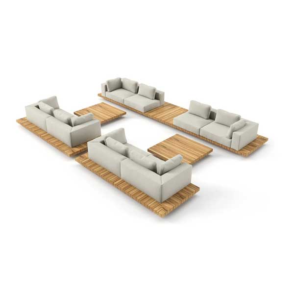 Outdoor Wood - Sofa Set - Plateau