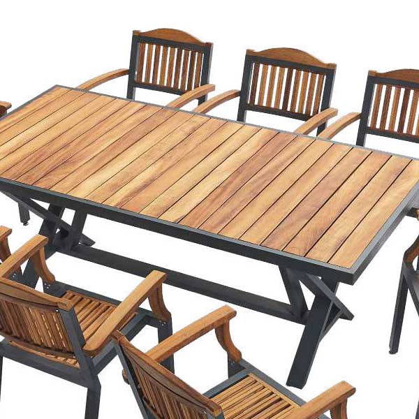 Outdoor Wood & Aluminum - Dining Set - Lebanon