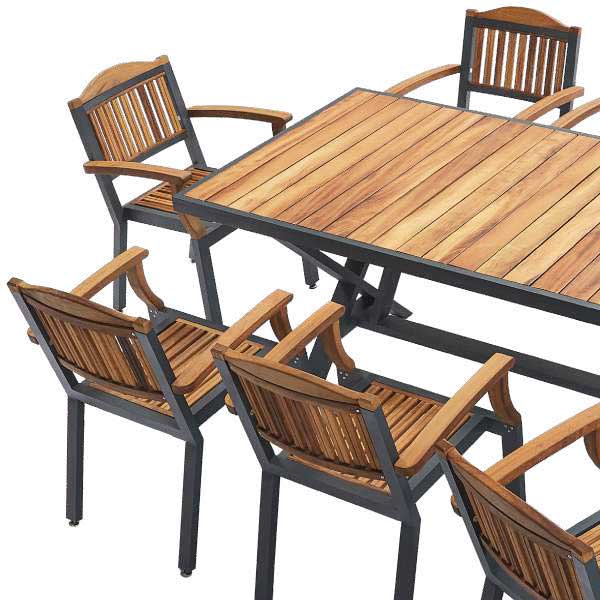 Outdoor Wood & Aluminum - Dining Set - Lebanon