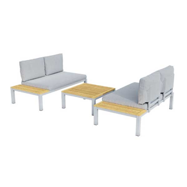 Outdoor Wood & Aluminum - Sofa Set - Ebony Prime