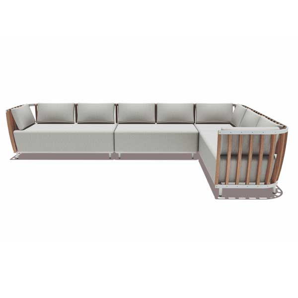 Outdoor Wood & Aluminum - Sofa Set - Graphite