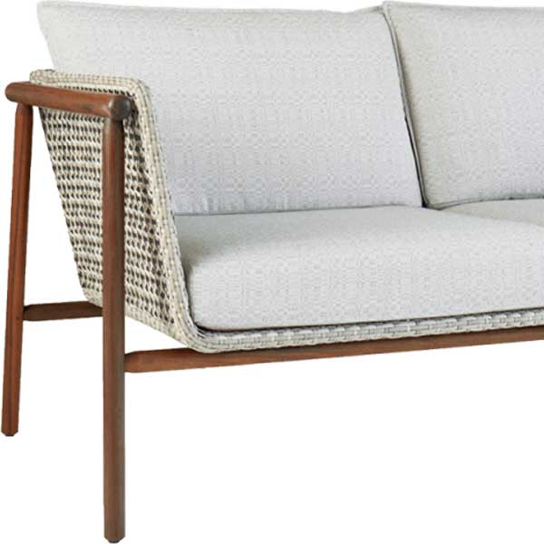 Outdoor Wood & Wicker Sofa Set - Cocobolo