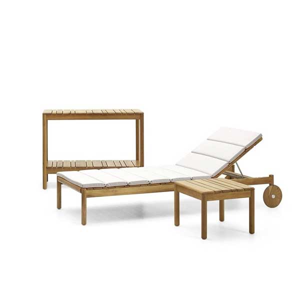 Outdoor Wooden Sun Lounger - Alessan