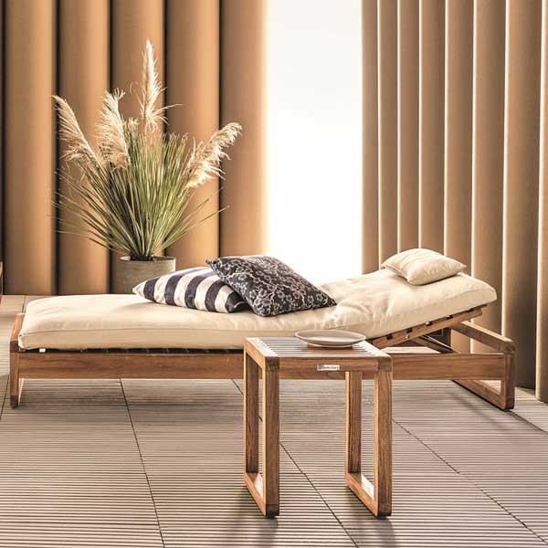 Outdoor Wooden - Sun Lounger - Dual