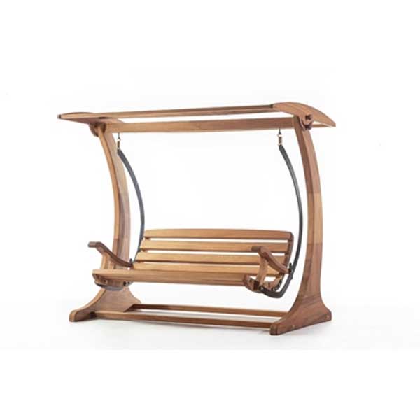 Outdoor Wooden Two Seater Swing - Petra