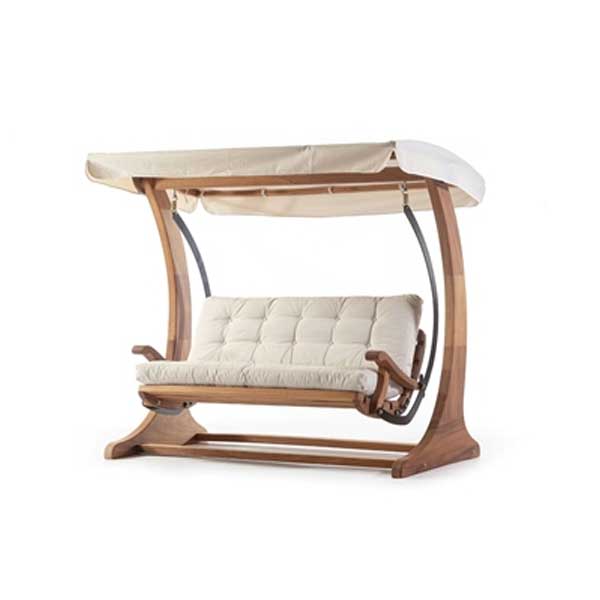 Outdoor Wooden Two Seater Swing - Petra
