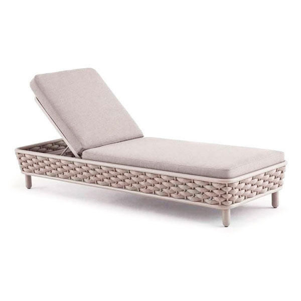  Outdoor Braided & Rope Sunlounger - Nature