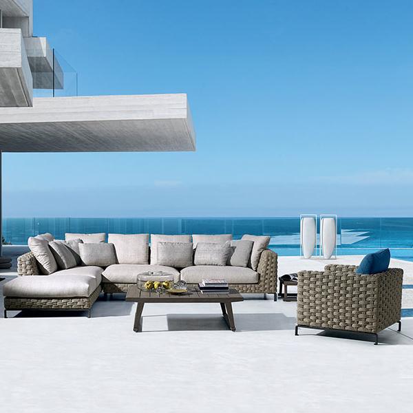 Outdoor Braided & Rope Sofa - Maral