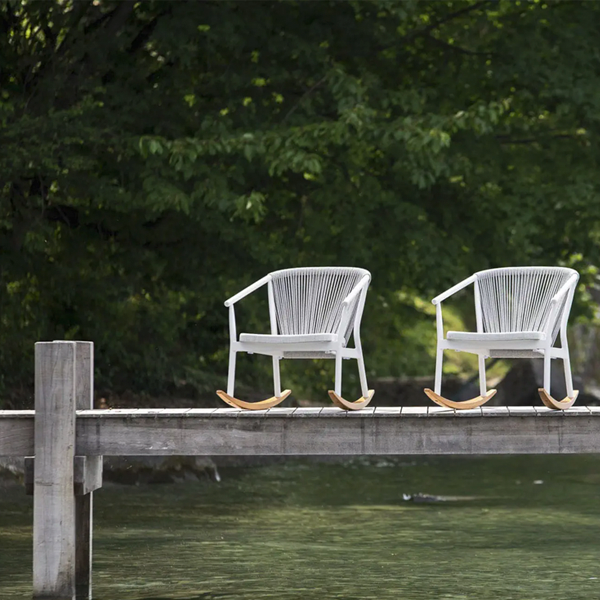 Outdoor Braid And Rope Rocking Chairs - Elegente