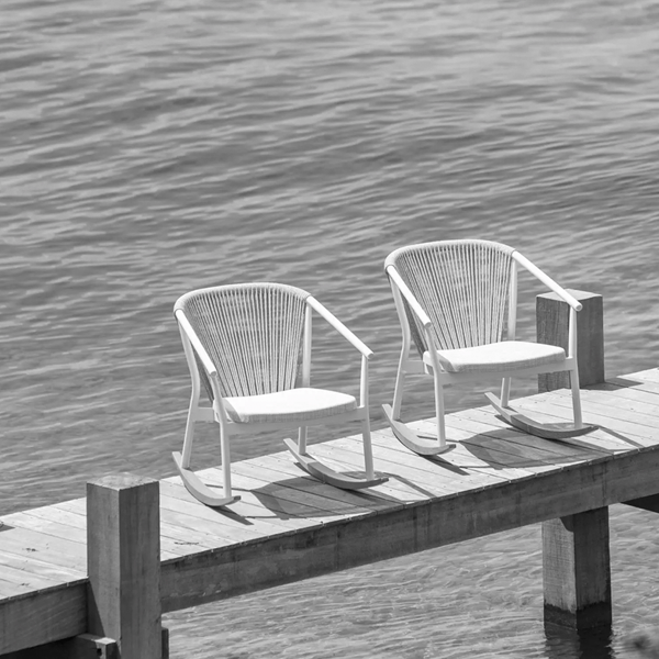 Outdoor Braid And Rope Rocking Chairs - Elegente