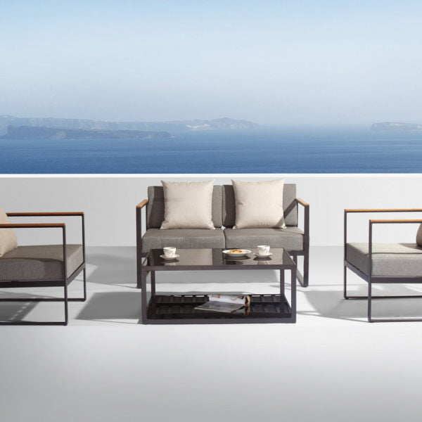 Outdoor Wood & Aluminium - Sofa Set - Sycamore