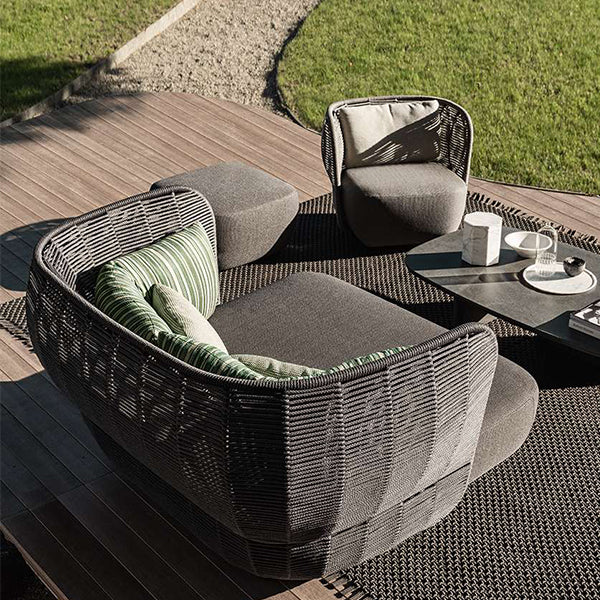 Outdoor Braided & Rope Daybed - Fat