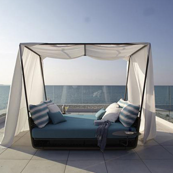 Outdoor Braided & Rope Couch - GoldenOutdoor Braided & Rope Daybed - GoldenOutdoor Braided & Rope Couch - Golden
