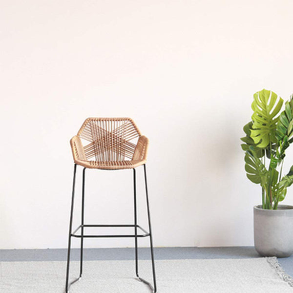 Outdoor Braided, Rope & Cord Bar Chair - Azure