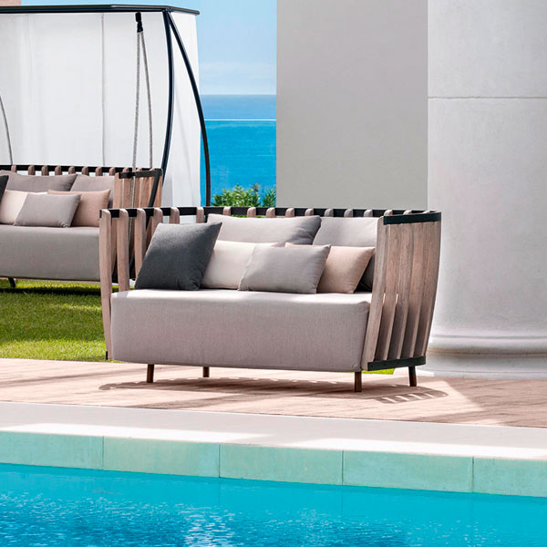 Outdoor Wood & Aluminum - Sofa Set - Graphite