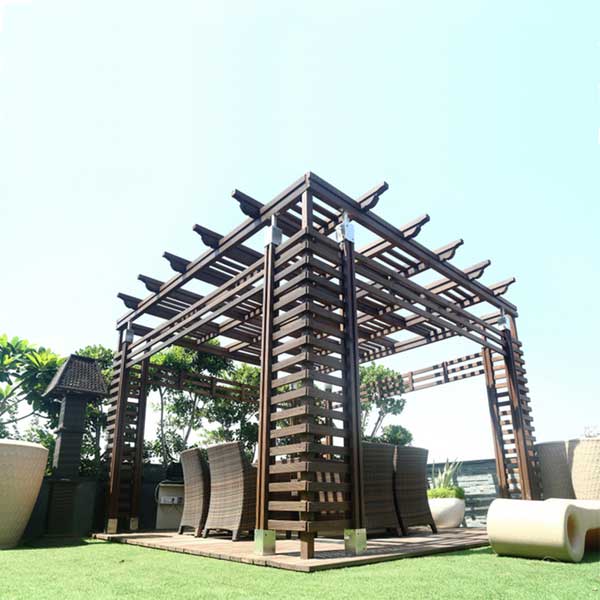Pergola with Thermo pine Wooden Furniture