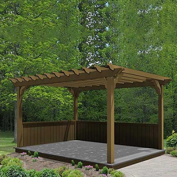 Classic Pergola with Thermo Pine Wooden Furniture