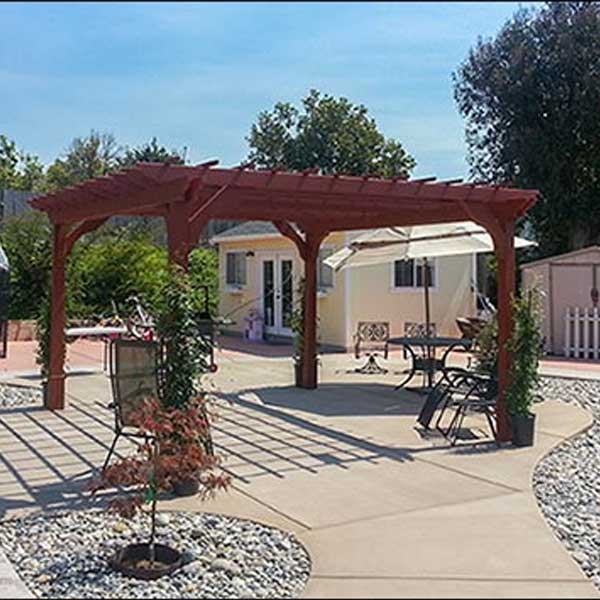 Classic Pergola with Thermo Pine Wooden Furniture