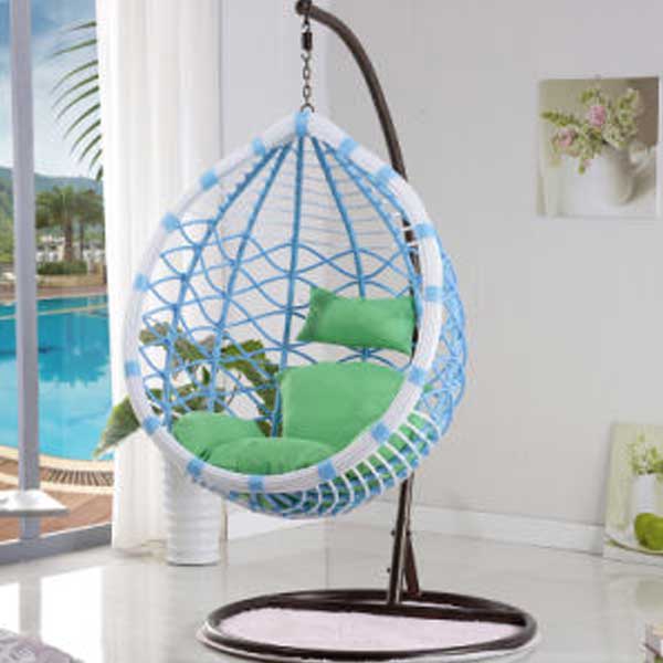 Outdoor Wicker - Swing With Stand - Wave