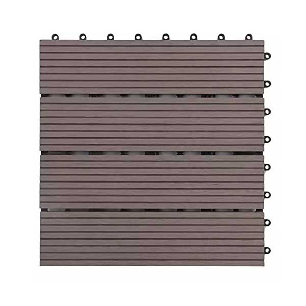 Patio Wood Plastic Composite WPC InterLock Deck Tiles